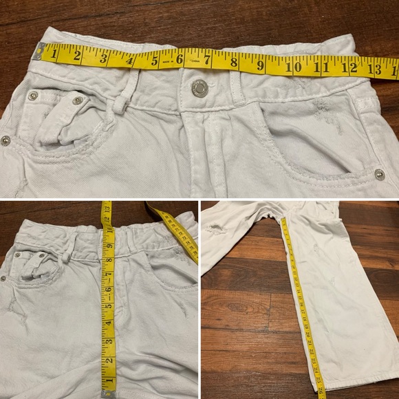 Zara Y2K Girls Jeans Size 13 -14 Years Loose Fit Cm 164 Gray 100% Cotton - Picture 6 of 9